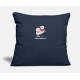 Valentine's Day Heart Avocado Flower Cat Gift Idea Navy Pillow